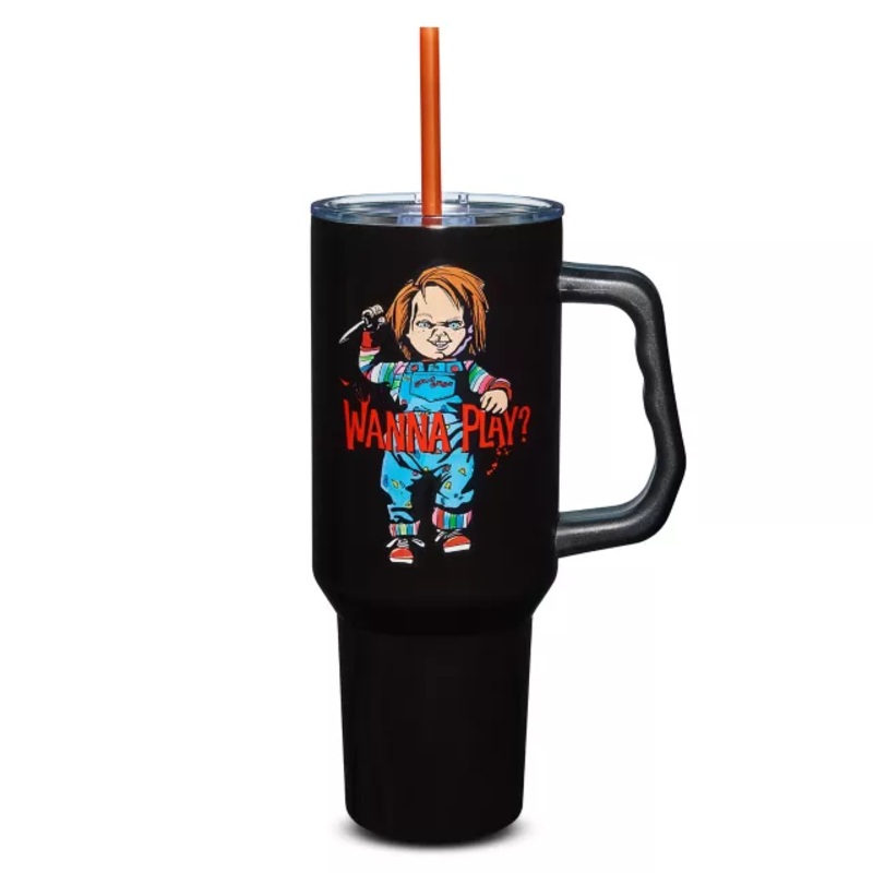 Chucky Wanna Play Tumbler with Straw - 40 oz. MULTI-COLOR 40 OUNCE