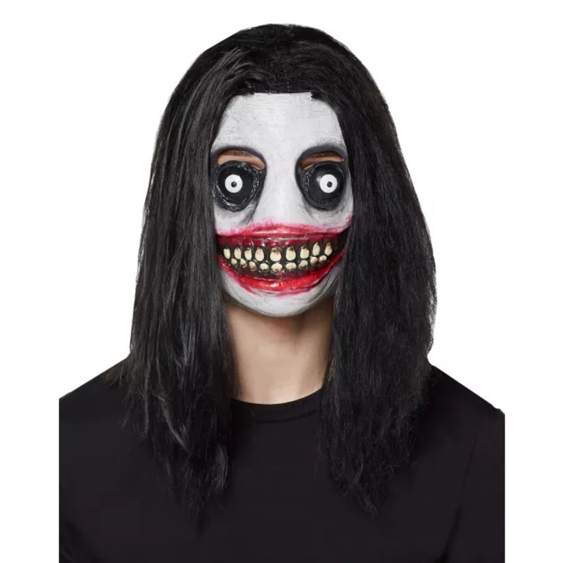 Demented Grinning Killer Half Mask  ONE SIZE FITS MOST
