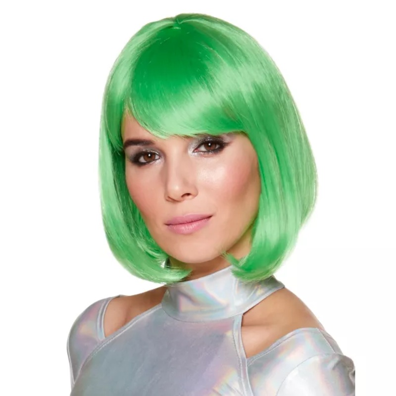 Green Bob Wig GREEN ONE SIZE FITS MOST