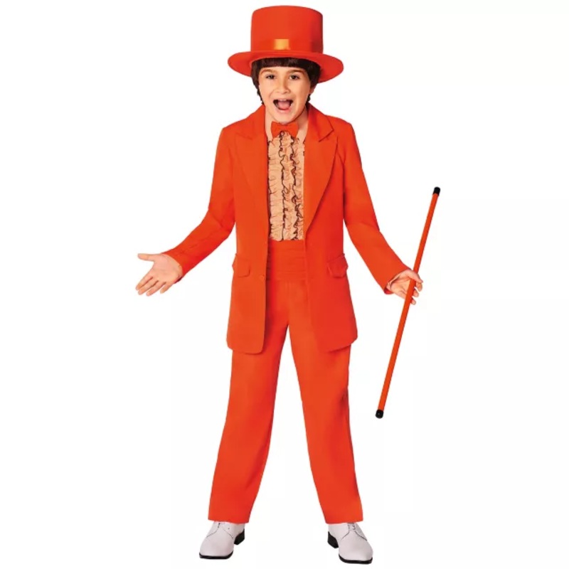 Kids Lloyd Christmas Tuxedo Costume - Dumb and Dumber ORANGE CHILD SMALL