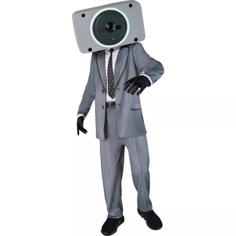 Kids Speakerman Costume - Skibidi Toilet GRAY CHILD SMALL