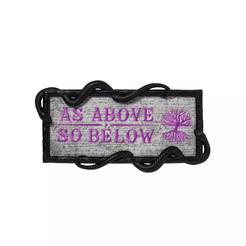 Mystical Arts as Above So Below Sign BLACK AND PURPLE