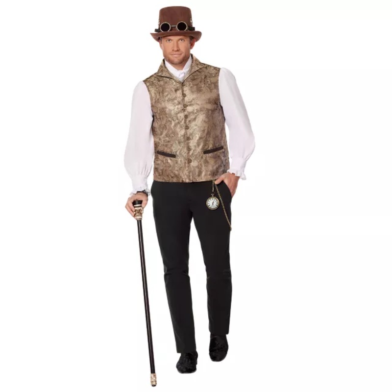 Royal Vest WHITE AND BROWN SMALL/MEDIUM