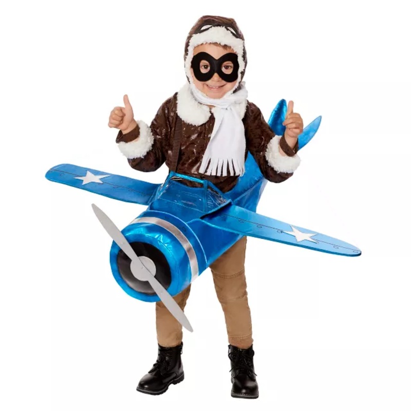 Toddler Ride-Along Plane and Pilot Costume MULTI-COLOR T 1 SZ FIT MOST