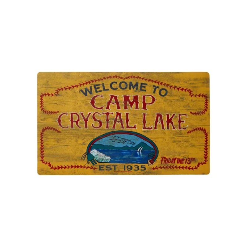 Welcome to Camp Crystal Lake Doormat - Friday the 13th YELLOW ONE SIZE FITS MOST