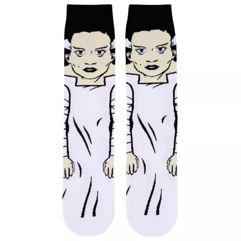 360 Bride of Frankenstein Crew Socks - Universal Classic Monsters WHITE ONE SIZE FITS MOST