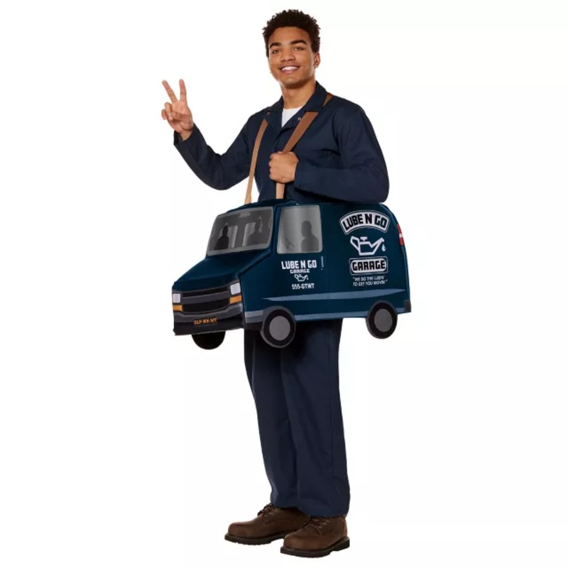 Adult Lube N Go Costume BLUE ONE SIZE FITS MOST