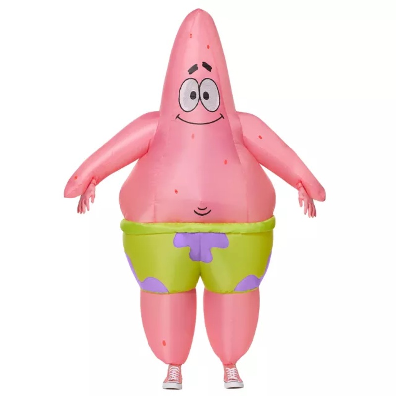 Adult Patrick Star Inflatable Costume - SpongeBob PINK ONE SIZE FITS MOST
