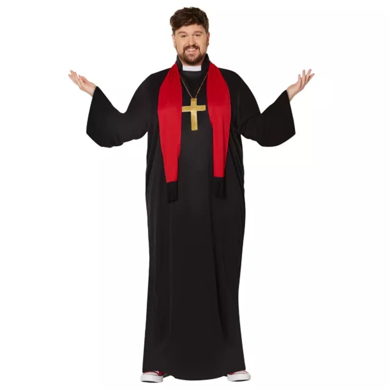 Adult Priest Plus Size Costume BLACK 2X