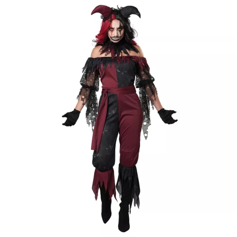 Adult Wicked Jester Costume BLACK ADULT SMALL