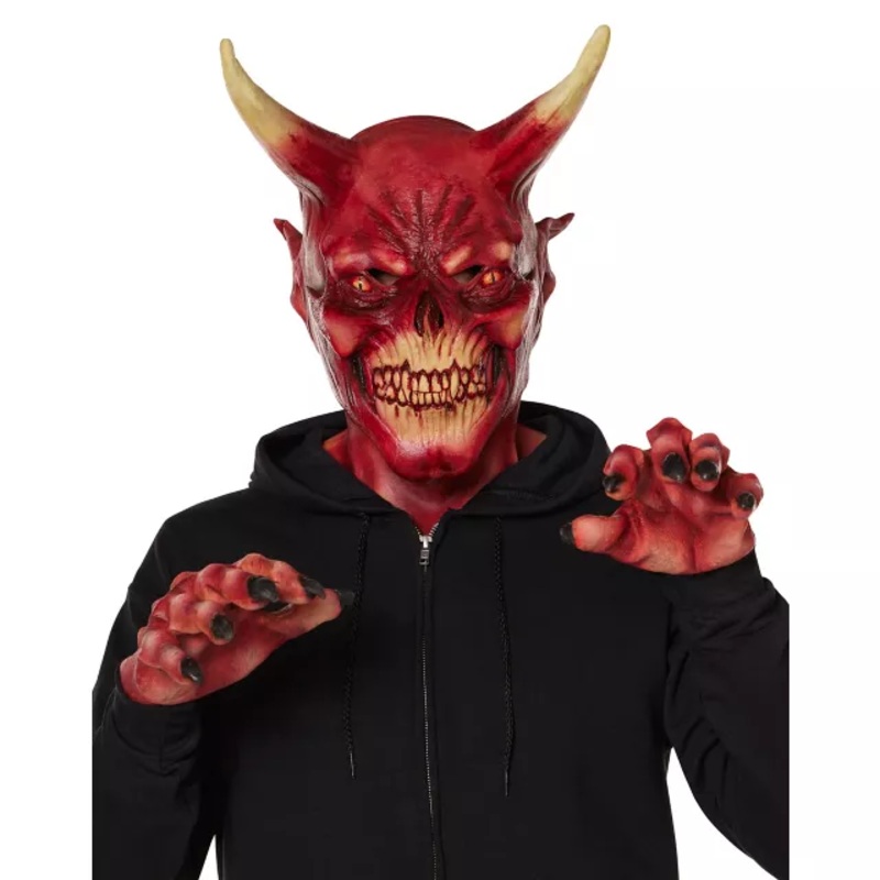 Devil Mask with Hands  ONE SIZE FITS MOST