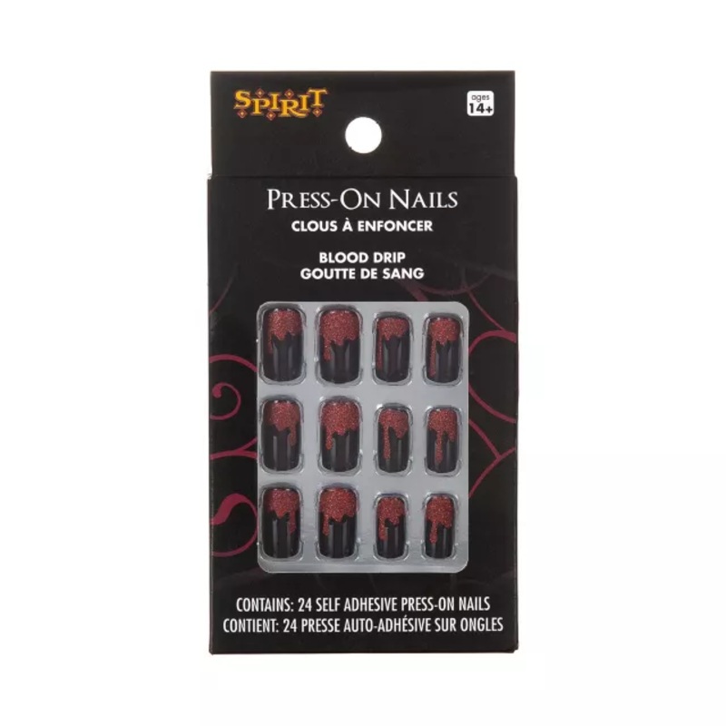 Dripping Blood Press On Nails RED ONE SIZE FITS MOST