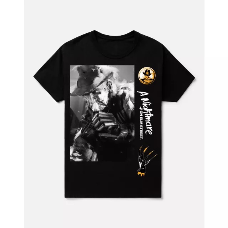 Freddy Krueger T Shirt - A Nightmare on Elm Street BLACK ADULT SMALL