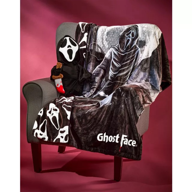 Ghost Face Reversible Fleece Blanket MULTI-COLOR 60 IN X 50 IN