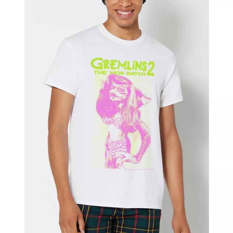 Green Greta T Shirt - Gremlins 2 WHITE ADULT SMALL