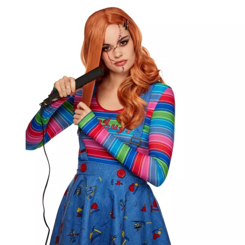 Heat Resistant Long Chucky Wig ORANGE ONE SIZE FITS MOST