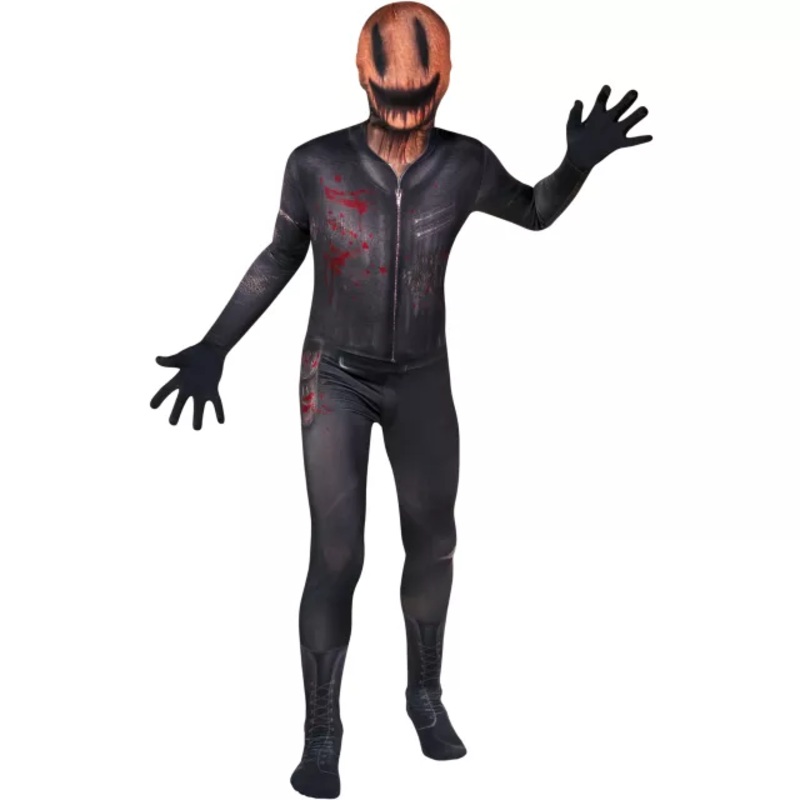 Kids Mister Smile Morph Suit Costume BLACK/GRAY CHILD SMALL