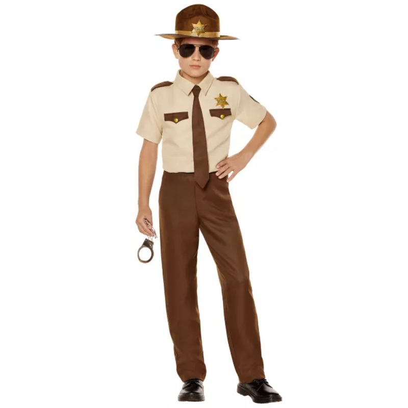Kids Sheriff Costume BROWN CHILD SMALL