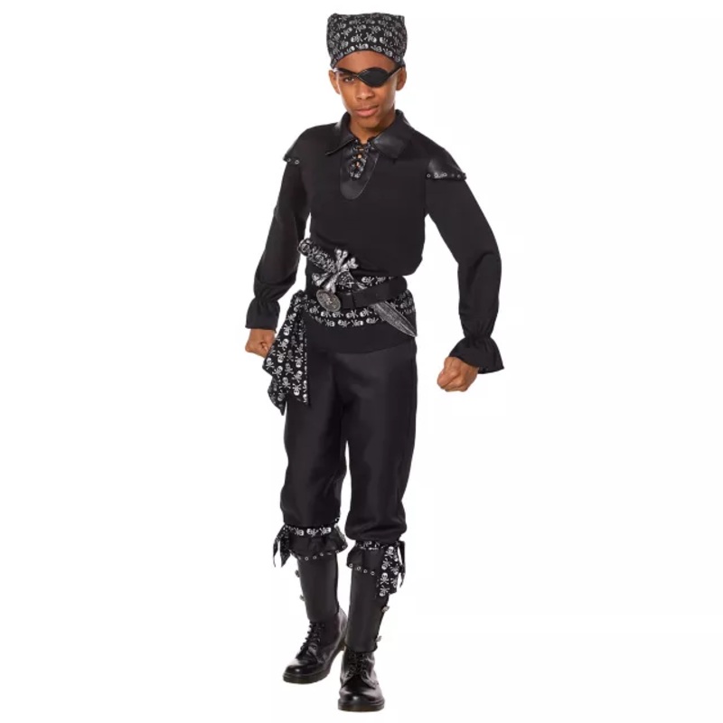 Kids Skull Swashbuckler Costume BLACK CHILD SMALL