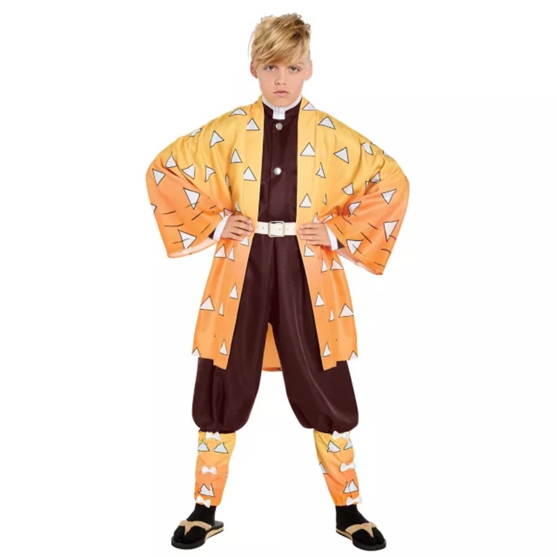 Kids Zenitsu Costume - Demon Slayer YELLOW/ORANGE CHILD MEDIUM