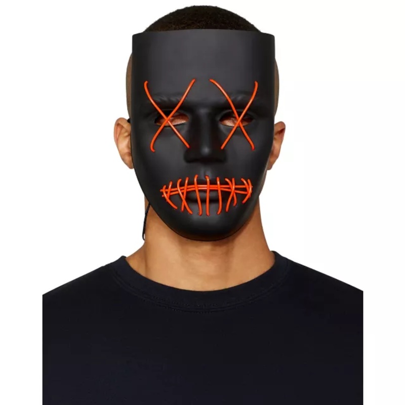 Light-Up EL Wire X Eyes Mask  ONE SIZE FITS MOST