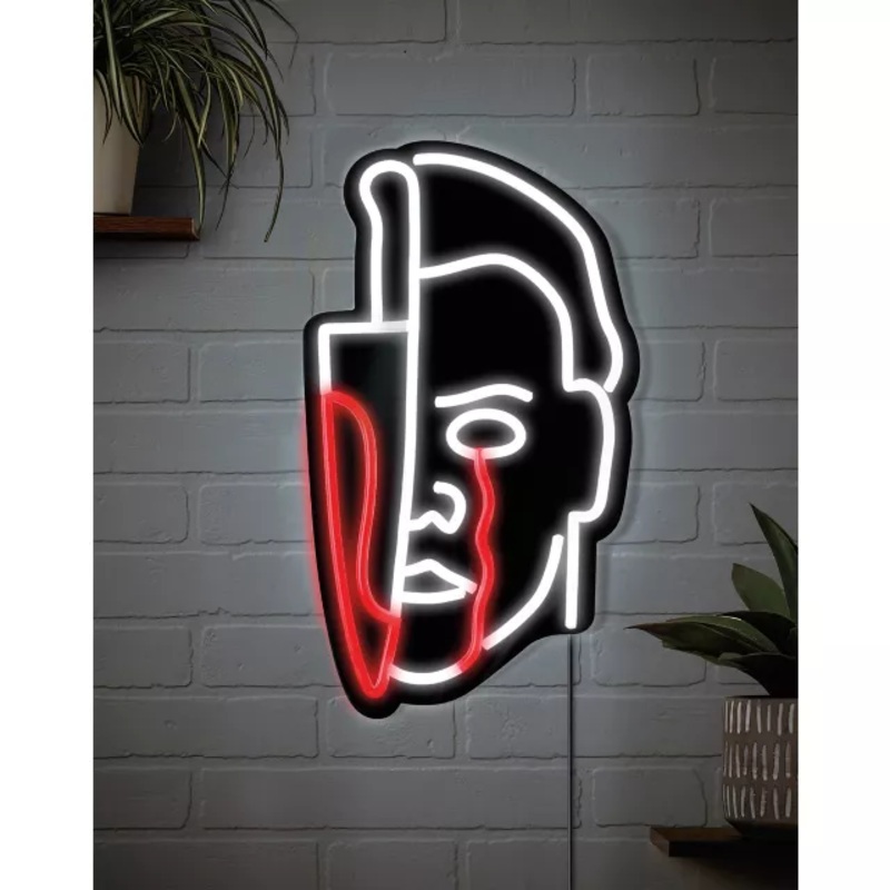 Michael Myers Neon LED Light-Up Sign - Halloween RED