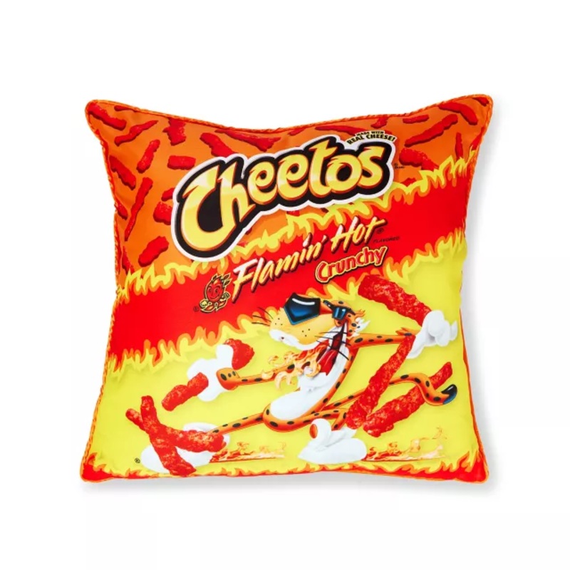 Square Flamin' Hot Cheetos Pillow ORANGE ONE SIZE FITS MOST