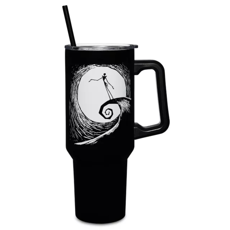 The Nightmare Before Christmas Jack Skellington Travel Tumbler with Straw - 40 oz. BLACK 40 OUNCE