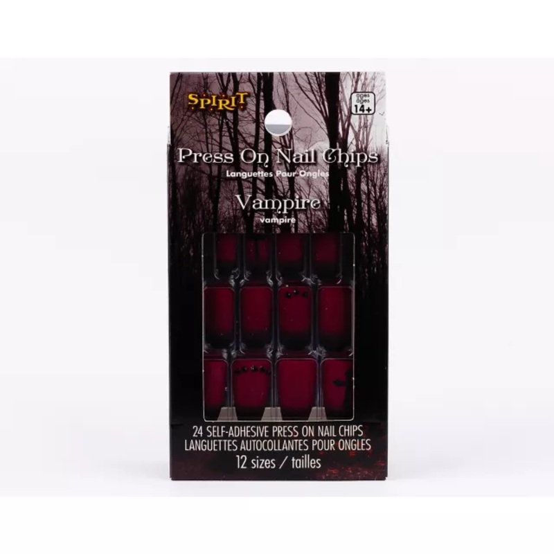 Vampire Nails BLACK AND RED ONE SIZE FITS MOST