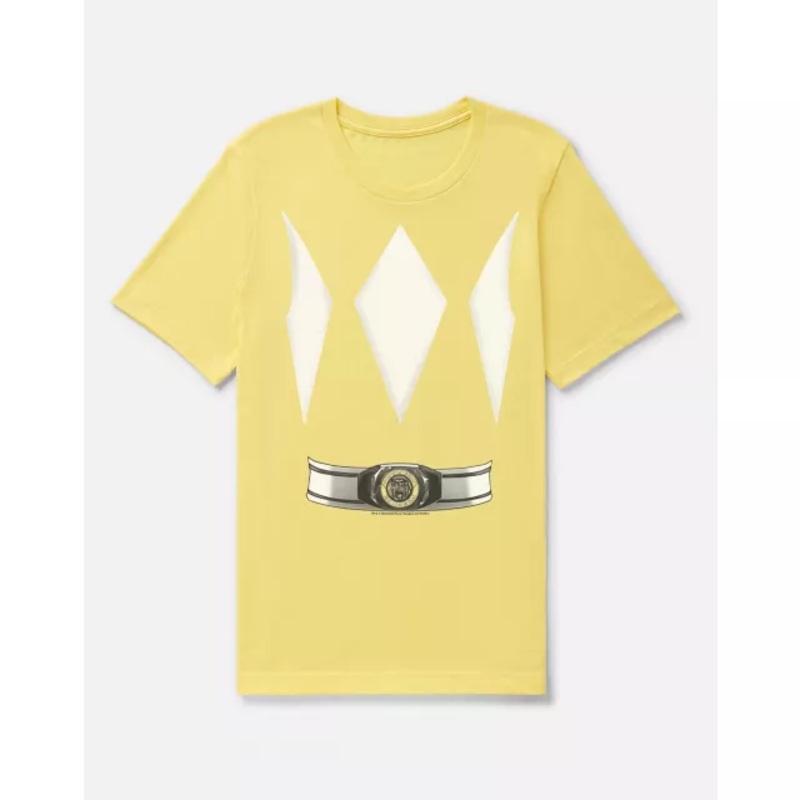 Yellow Power Ranger T Shirt YELLOW ADULT SMALL