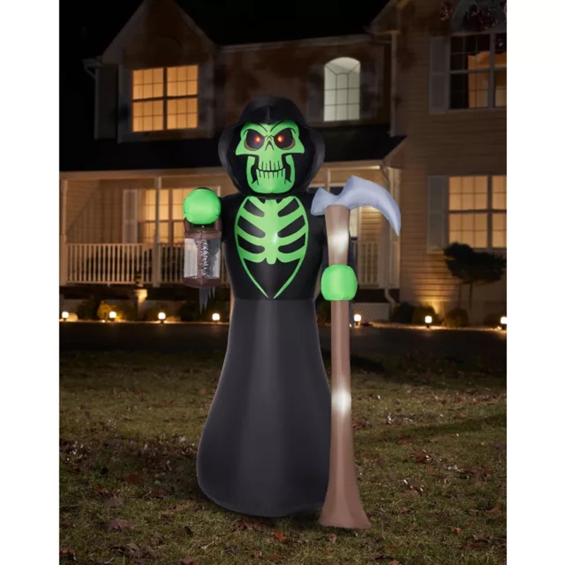 8 Ft Grim Reaper Light-Up Inflatable Decoration  8 FT
