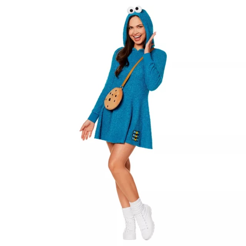 Adult Cookie Monster Dress Costume - Sesame Street BLUE ADULT SMALL