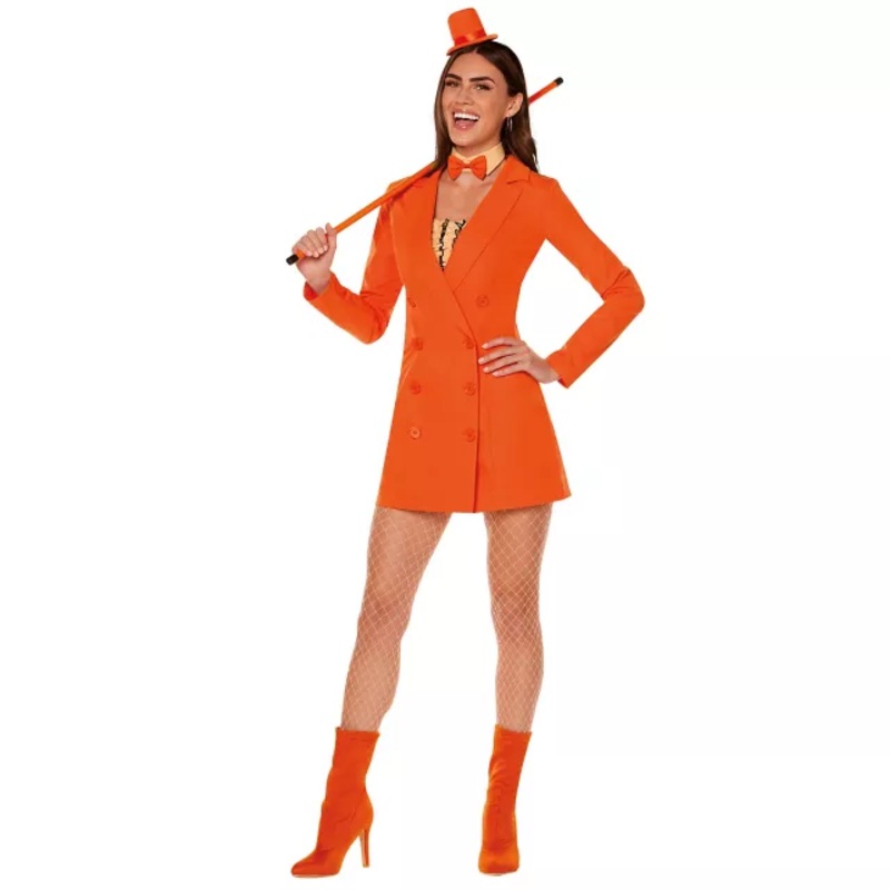 Adult Lloyd Christmas Tuxedo Dress Costume - Dumb and Dumber ORANGE ADULT SMALL
