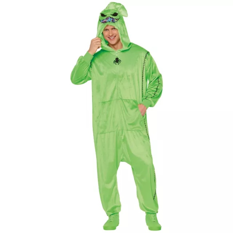 Adult Oogie Boogie Jumpsuit Costume - The Nightmare Before Christmas GREEN EXTRA SMALL/SMA