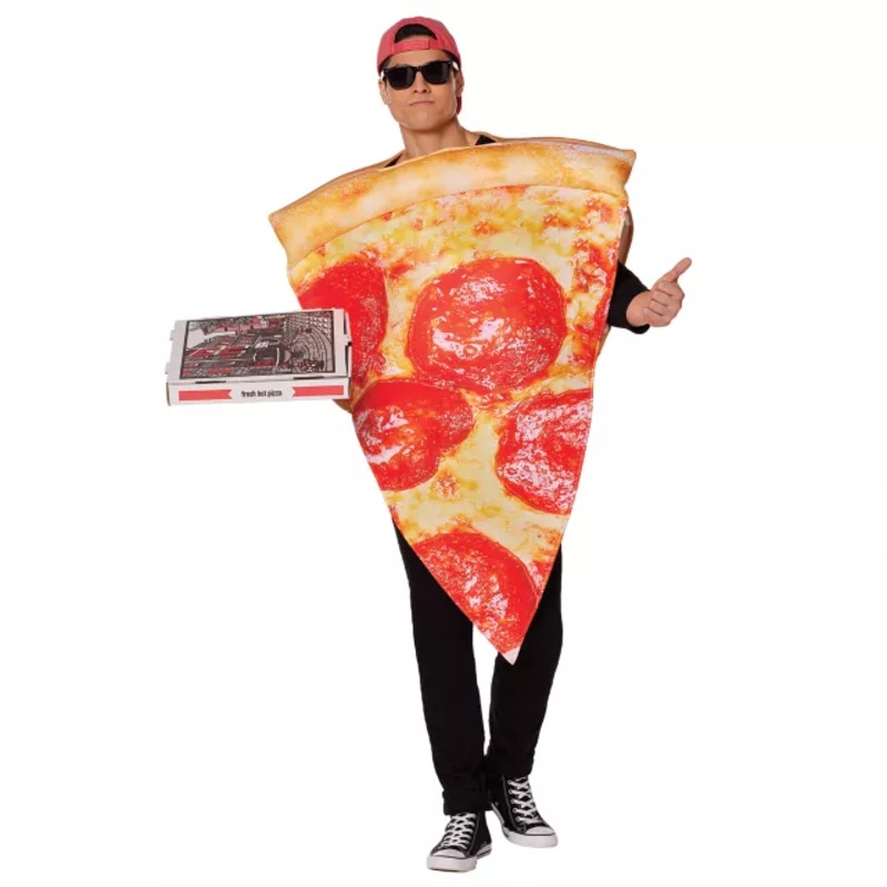 Adult Pepperoni Pizza Costume MULTI-COLOR ONE SIZE FITS MOST