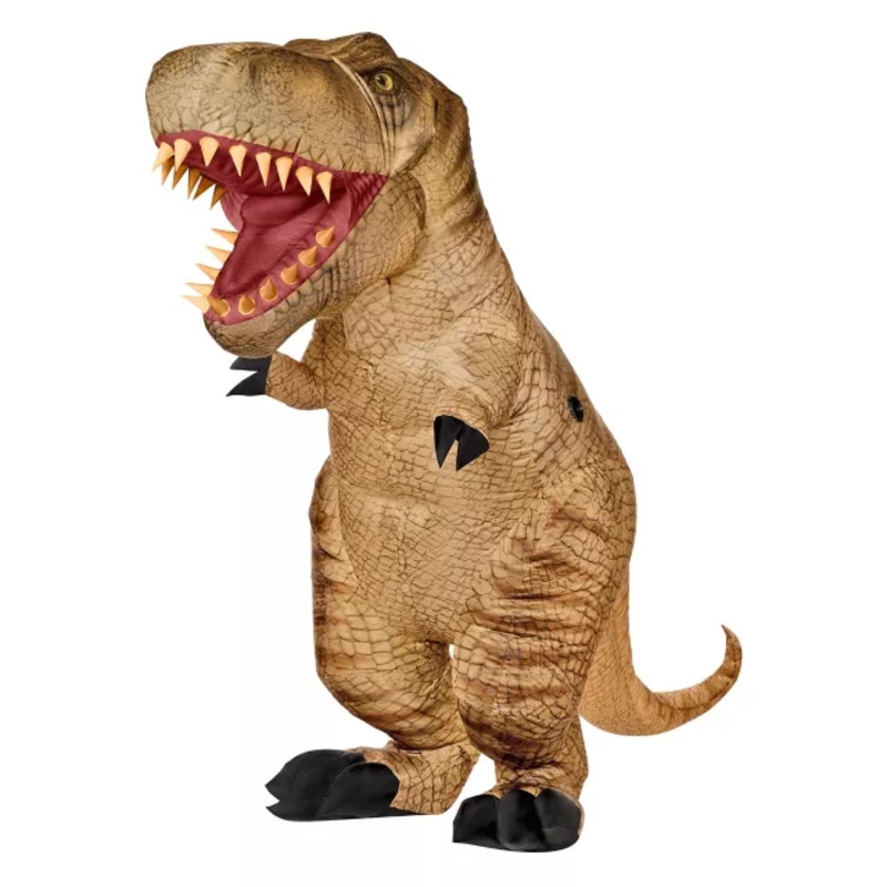 Adult T-Rex Inflatable Costume Deluxe  - Jurassic Park GREEN ONE SIZE FITS MOST