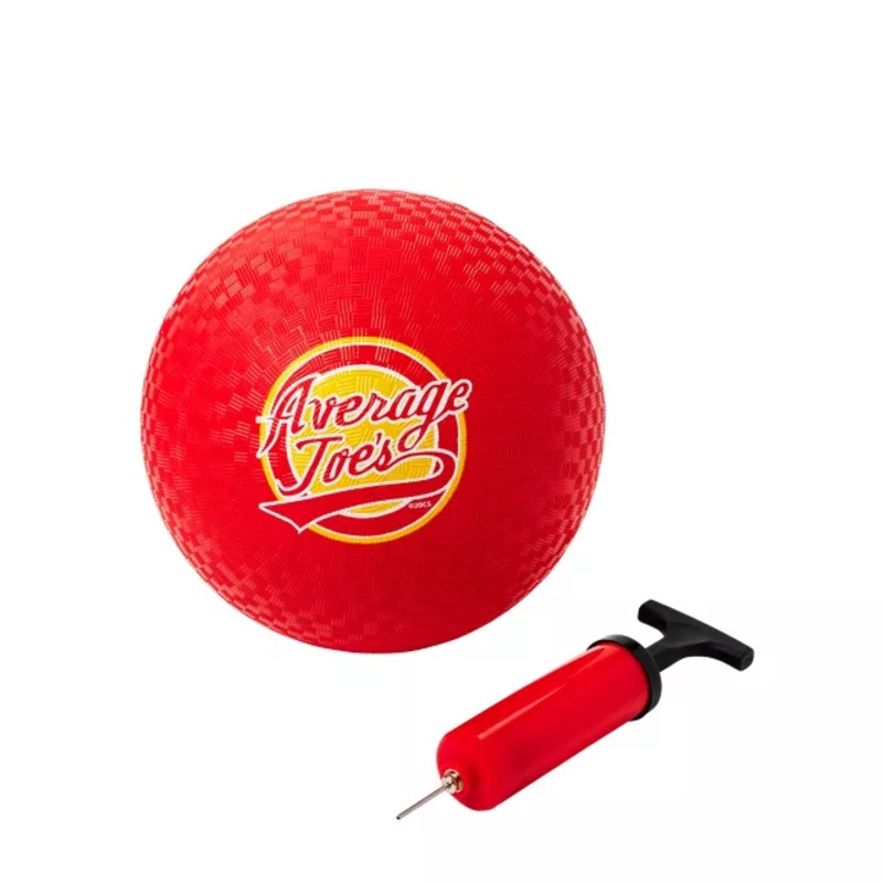 Average Joe's Inflatable Dodgeball with Air Pump - Dodgeball RED ONE SIZE FITS MOST