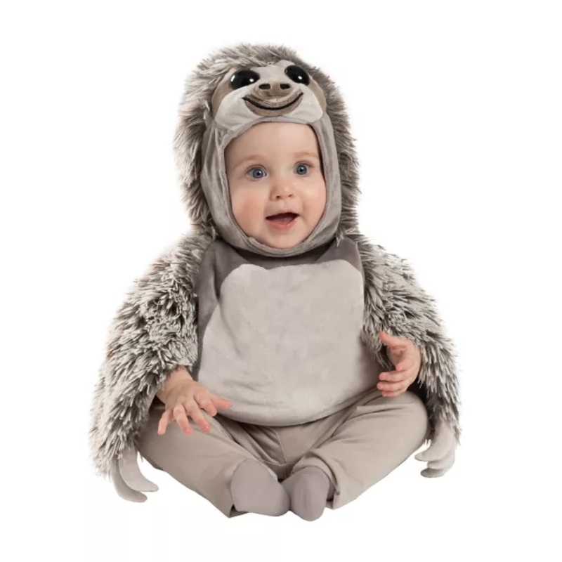 Baby Faux Fur Sloth Costume GRAY 6 TO 12 MONTHS