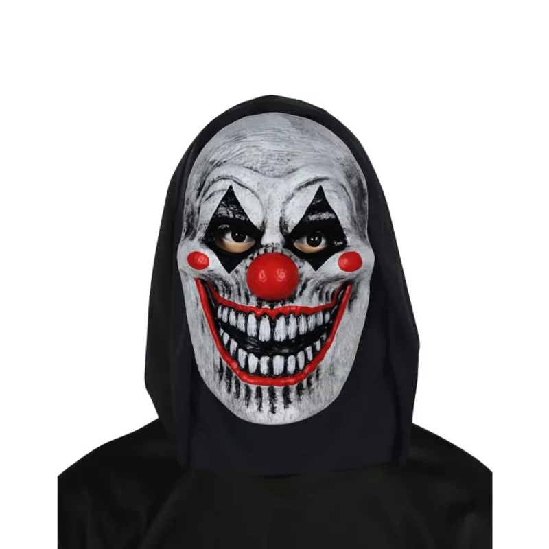 Die Laughing Clown Half Mask  ONE SIZE FITS MOST