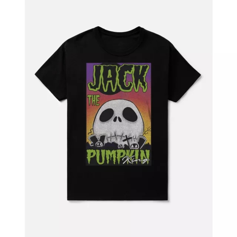 Jack the Pumpkin King T Shirt - The Nightmare Before Christmas BLACK ADULT MEDIUM