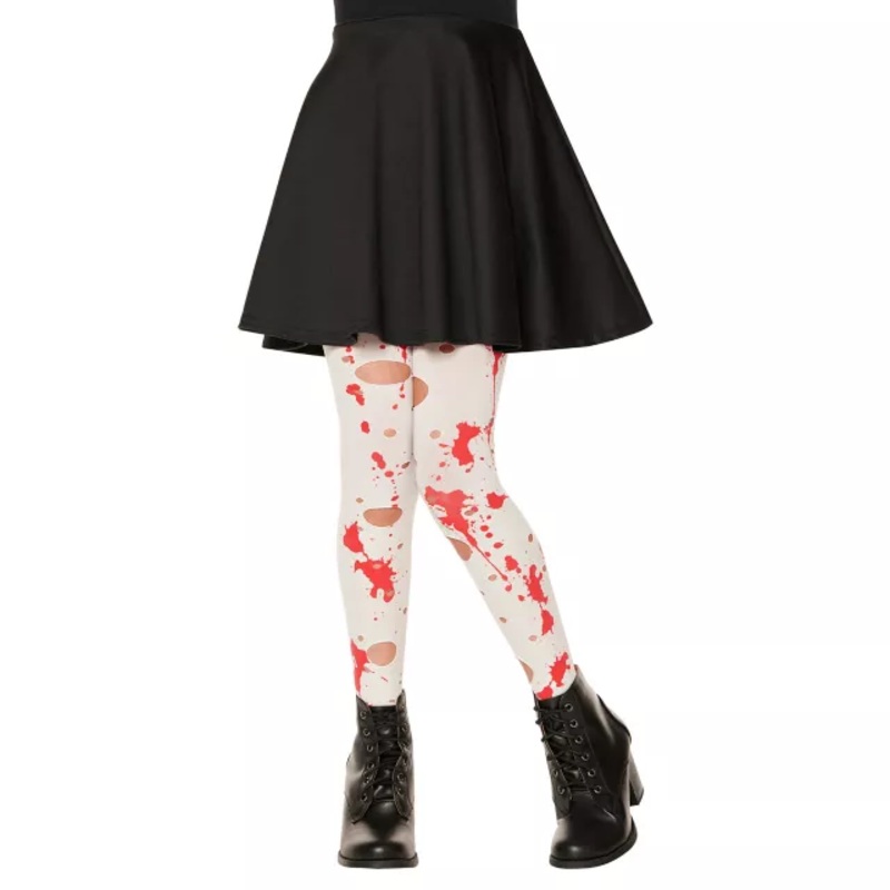 Kids Bloody White Tights RED AND WHITE SMALL/MEDIUM