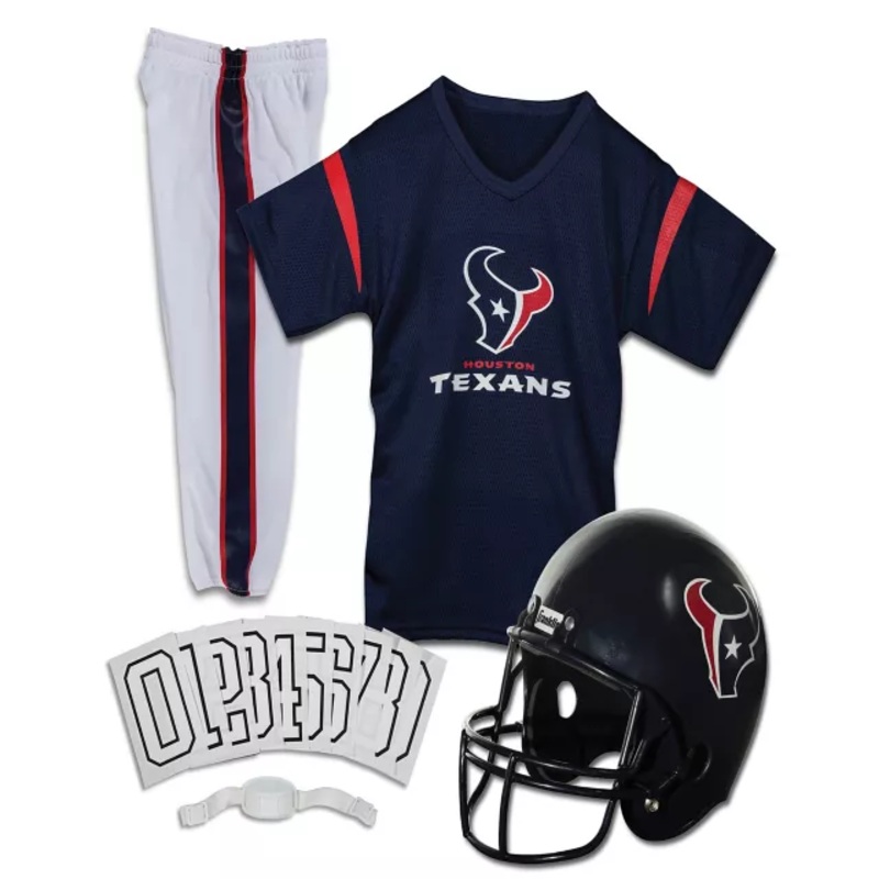 Kids Houston Texans NFL Deluxe Uniform Costume - Franklin Sports RED / BLUE YOUTH SMALL