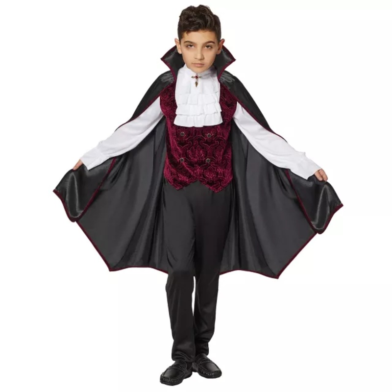 Kids Vampire Costume Deluxe BLACK CHILD SMALL