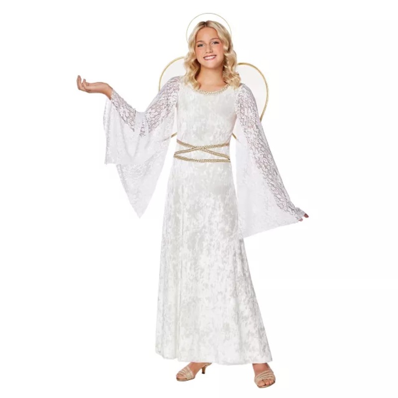 Kids Whimsical Angel Costume WHITE CHILD SMALL