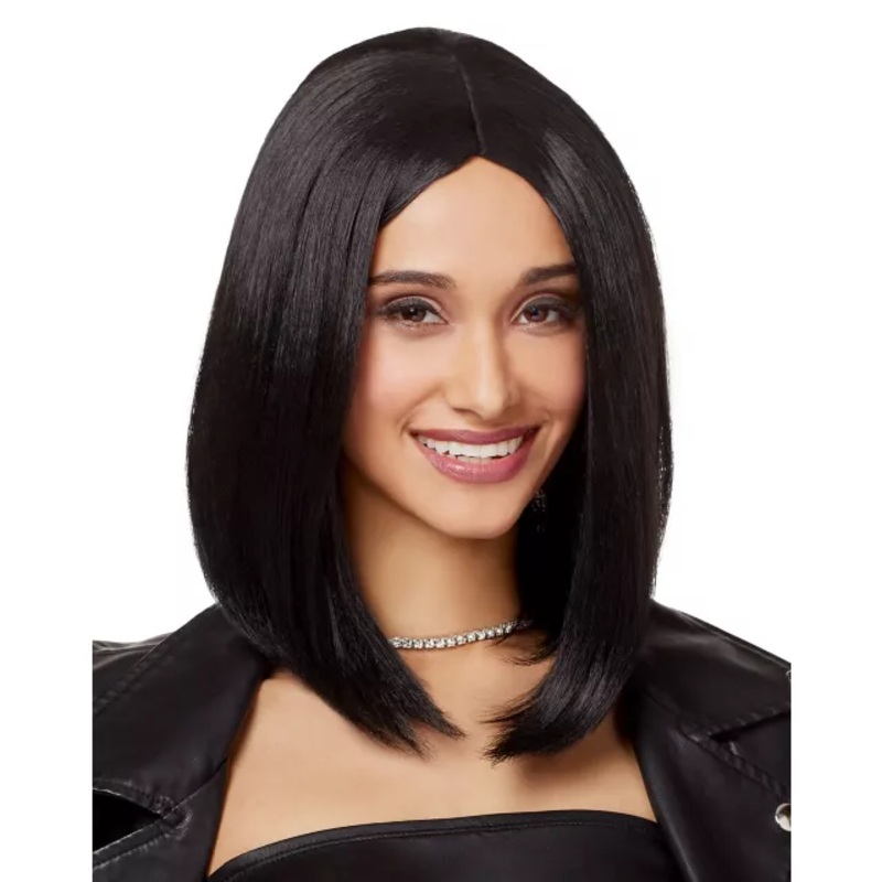 Midlength Black Wig BLACK ONE SIZE FITS MOST