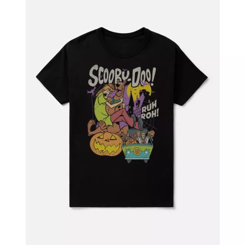 Ruh-Roh T Shirt - Scooby-Doo BLACK ADULT MEDIUM