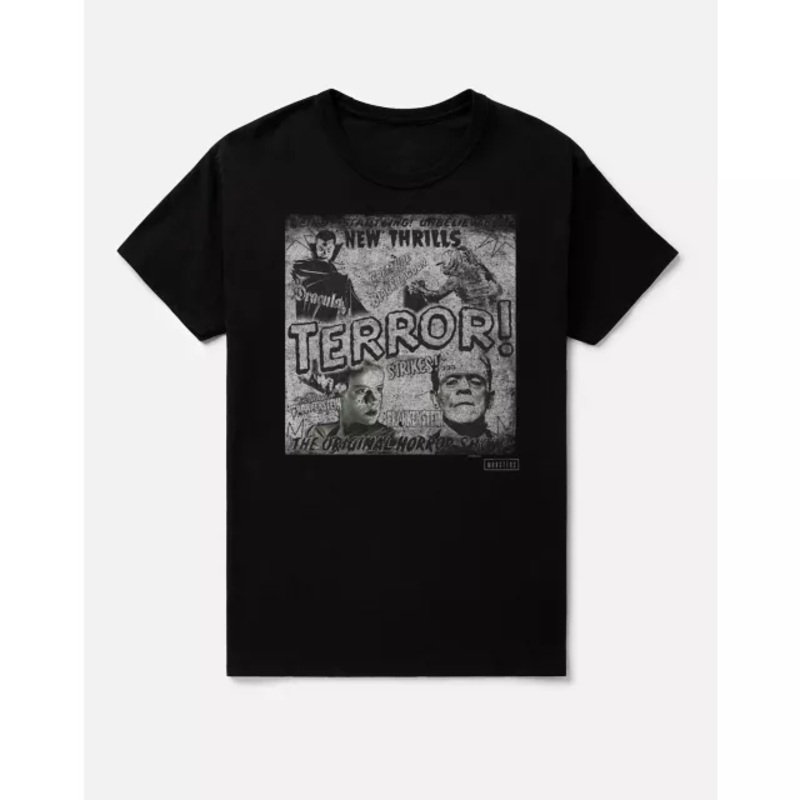Universal Monsters The Original Horror Show T Shirt BLACK ADULT MEDIUM