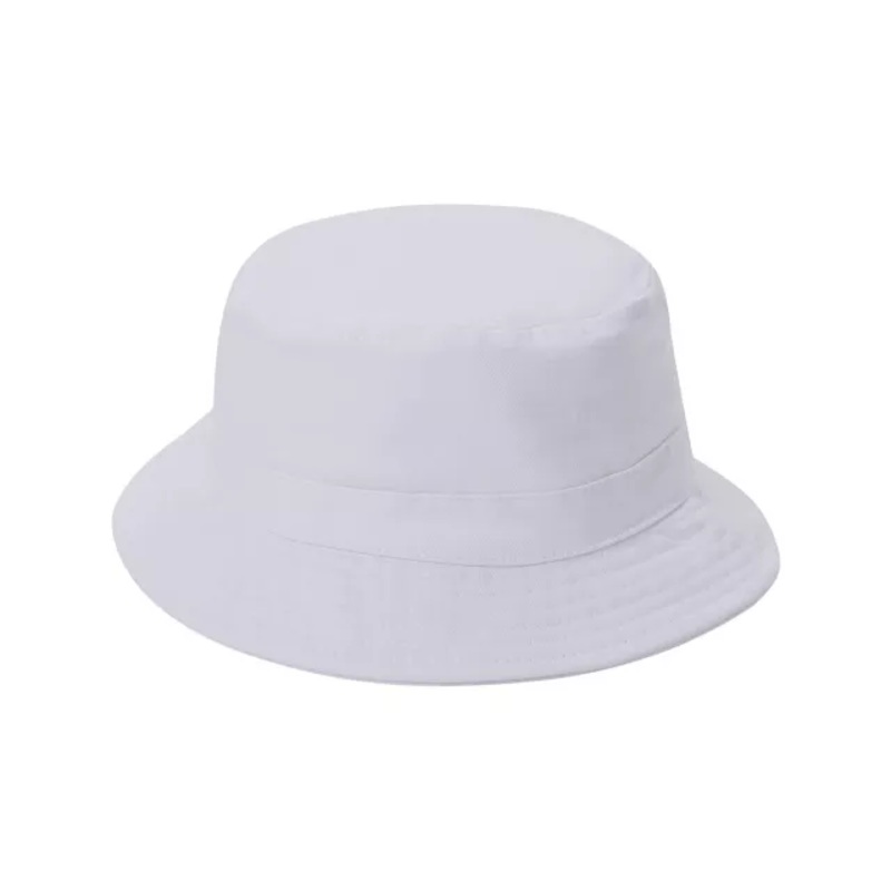White Canvas Bucket Hat WHITE ONE SIZE FITS MOST