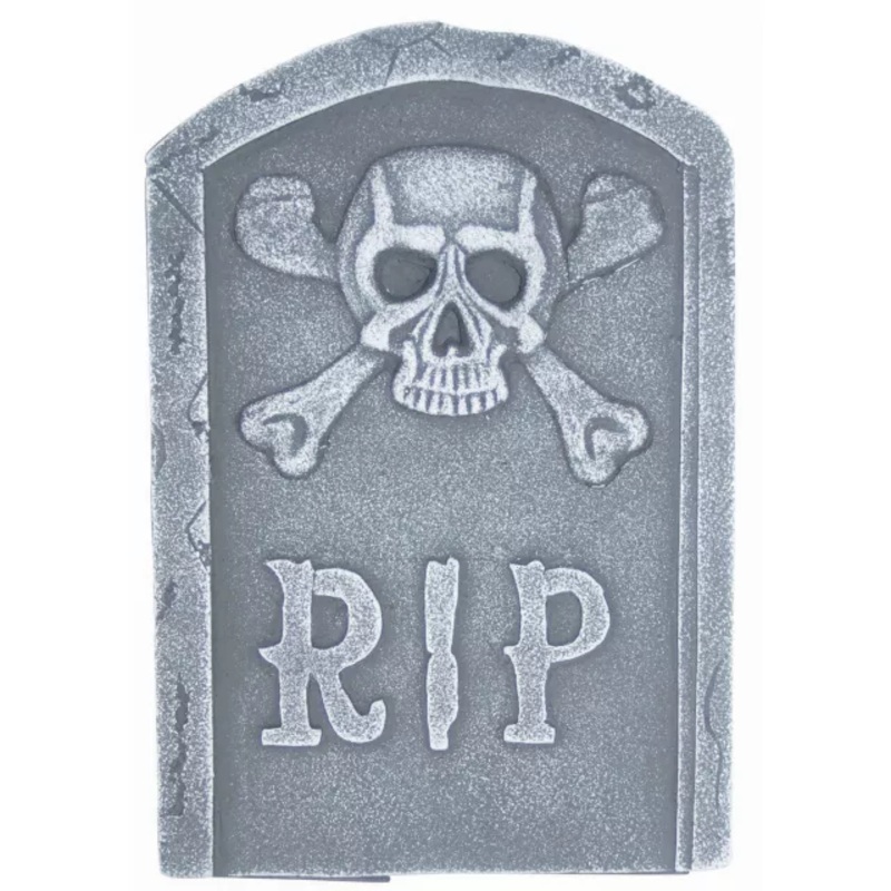 15 Inch Skull and Bones Tombstone  No Size