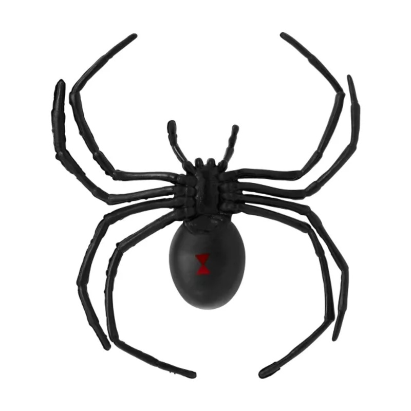 6 Inch Black Widow Spider  No Size